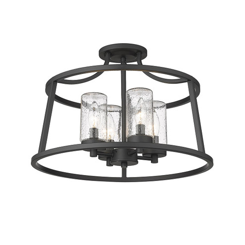 Errol Four Light Semi Flush Mount in Matte Black (59|4184MB)