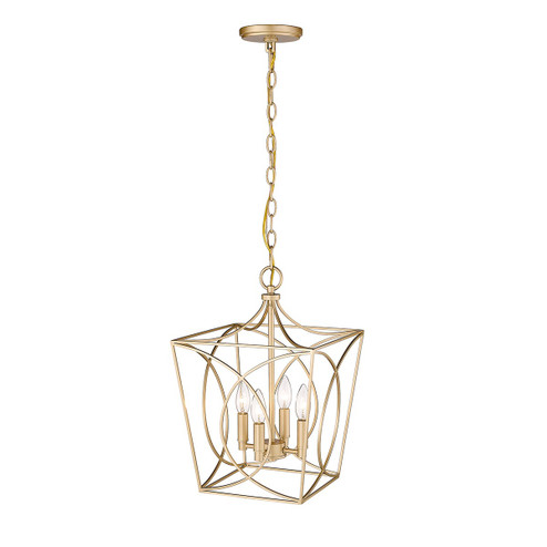 Tracy Four Light Pendant in Painted Modern Gold (59|4001PMG)