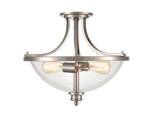 Forsyth Two Light Semi-Flush Mount in Brushed Nickel (59|3622BN)