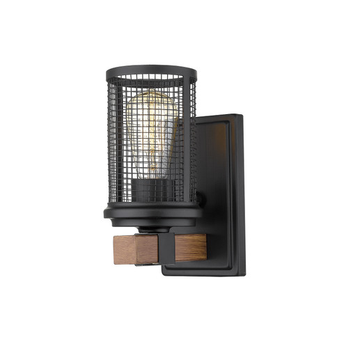 Mesa One Light Wall Sconce in Matte Black/Wood Grain (59|3531MBWG)