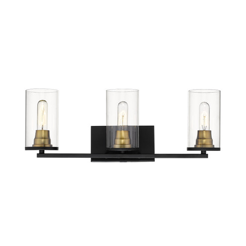 Pasadena Three Light Vanity in Matte Black/Heirloom Bronze (59|3493MBHBZ)
