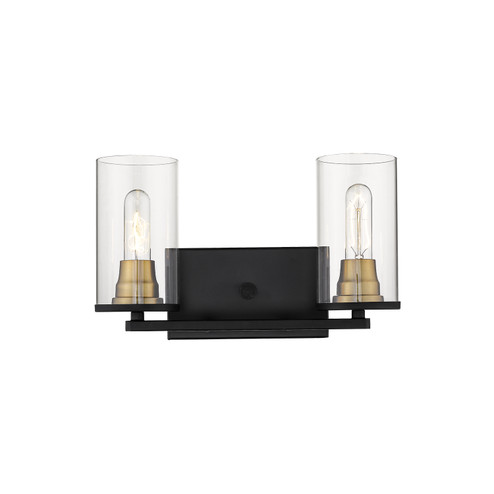 Pasadena Two Light Vanity in Matte Black/Heirloom Bronze (59|3492MBHBZ)