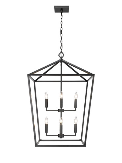 Corona Eight Light Pendant in Matte Black (59|3335MB)