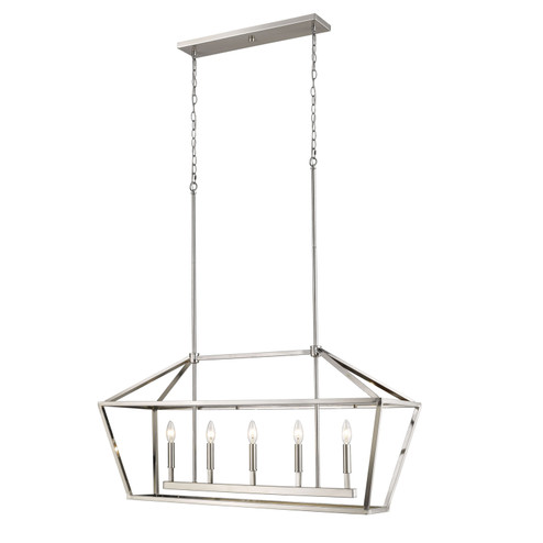 Five Light Island Pendant in Satin Nickel (59|3245SN)