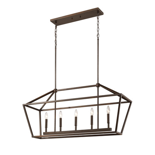 Five Light Pendant in Rubbed Bronze (59|3245RBZ)