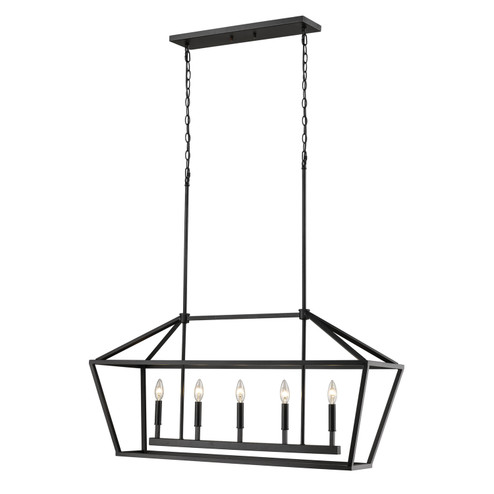 Five Light Pendant in Matte Black (59|3245MB)
