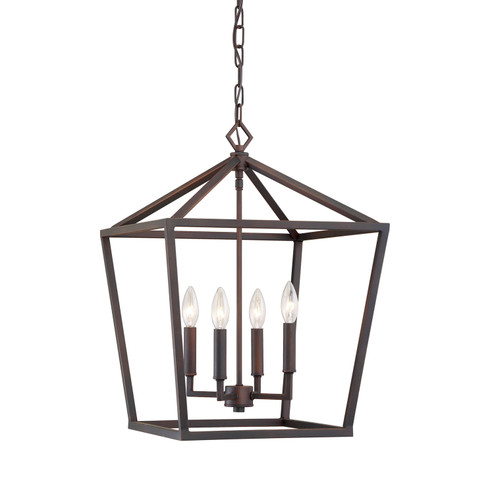 Corona Four Light Pendant in Rubbed Bronze (59|3244RBZ)