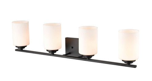 Durham Four Light Vanity in Matte Black (59|3184MB)