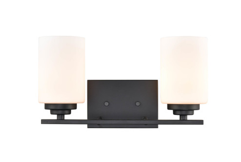 Durham Two Light Vanity in Matte Black (59|3182MB)