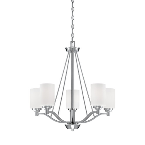 Durham Five Light Chandelier in Satin Nickel (59|3155SN)