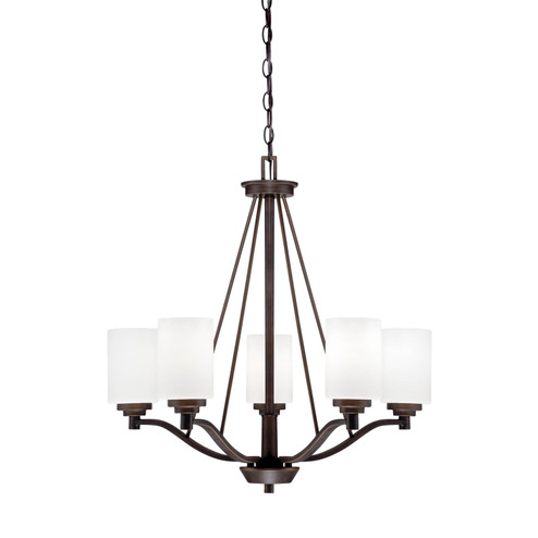 Durham Five Light Chandelier in Rubbed Bronze (59|3155RBZ)