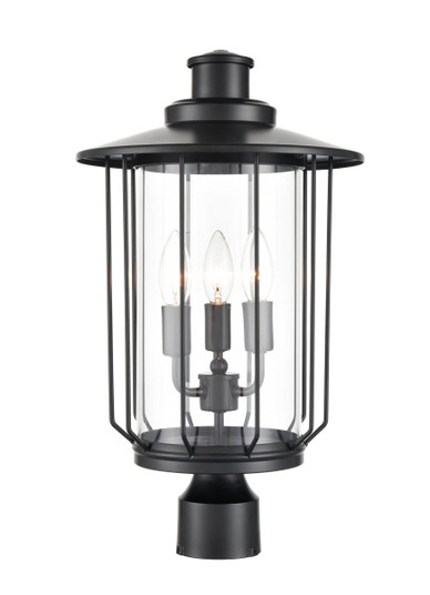 Belvoir Three Light Outdoor Post Lantern in Powder Coat Black (59|2699PBK)