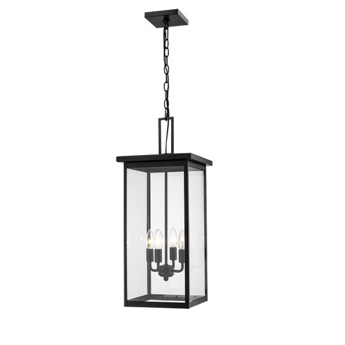 Barkeley Four Light Outdoor Hanging Lantern in Powder Coated Black (59|2605PBK)