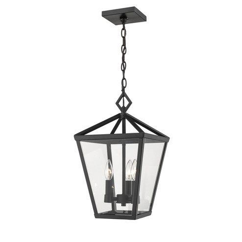 Arnold Four Light Outdoor Hanging Lantern in Powder Coat Black (59|2534PBK)