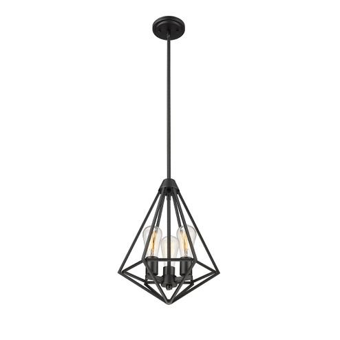 Dawes Three Light Pendant in Matte Black (59|2213MB)