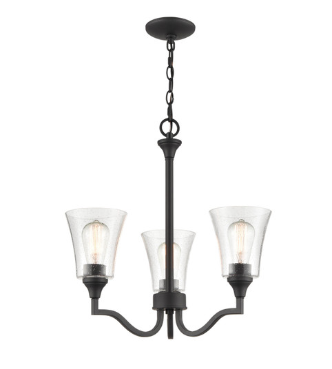 Caily Three Light Chandelier in Matte Black (59|2113MB)