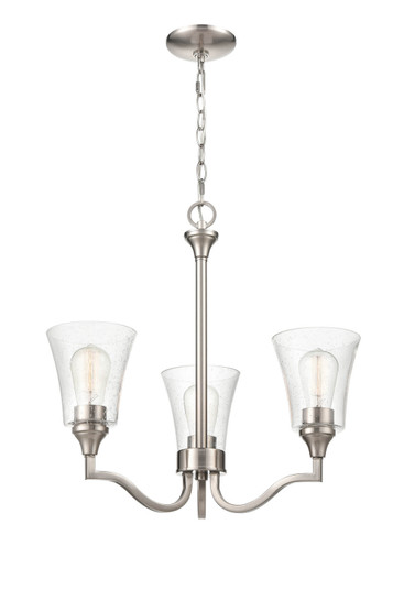 Caily Three Light Chandelier in Brushed Nickel (59|2113BN)