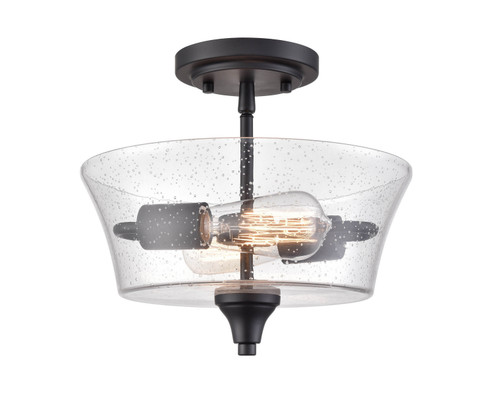 Caily Two Light Semi-Flush Mount in Matte Black (59|2110MB)