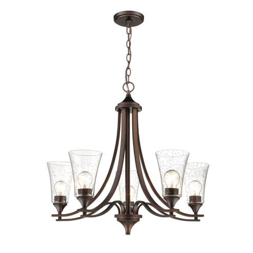 Natalie Five Light Chandelier in Rubbed Bronze (59|1465RBZ)