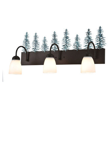 Tall Pines Three Light Vanity in Cafe Noir/Green Trees (57|99783)