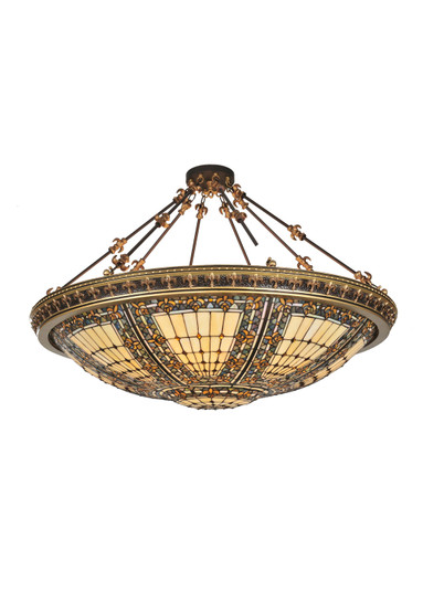 Fleur-De-Lis Eight Light Semi-Flushmount in Copper Vein/Nu Gold (57|99693)