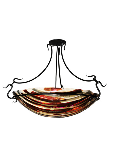 Metro Fusion Three Light Semi Flush Mount in Amber/Beige/Smoke/Irid Clear (57|99444)