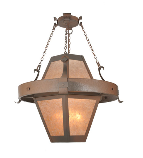 Bonanza Six Light Pendant in Rust Over Wrought Iron (57|98139)