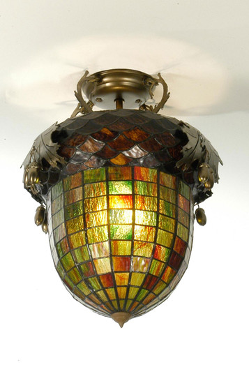 Greenbriar Oak One Light Flushmount in Antique Copper (57|98063)