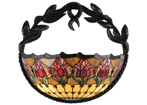 Colonial Tulip Two Light Wall Sconce in Mahogany Bronze (57|82298)