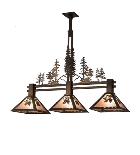 Winter Pine Three Light Island Pendant in Antique Copper (57|82171)