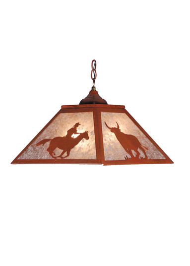 Cowboy & Steer Two Light Pendant in Rust (57|81673)