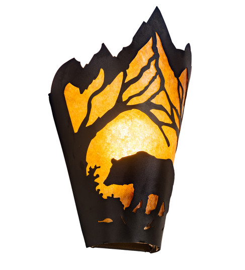 Bear At Dawn One Light Wall Sconce in Textured Black (57|81465)