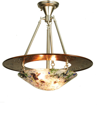 Metro Fusion Three Light Semi-Flushmount in Nickel,Transparent Copper (57|81216)