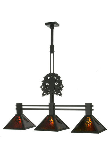 Oak Tree Three Light Island Pendant in Textured Black (57|81116)