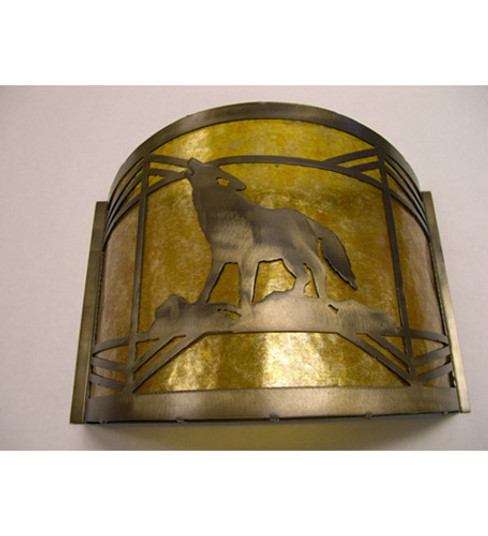 Northwoods Wolf On The Loose One Light Wall Sconce in Antique Copper (57|81054)