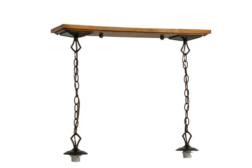 Arts & Crafts Two Light Island Pendant Hardware in Mahogany Bronze (57|77969)