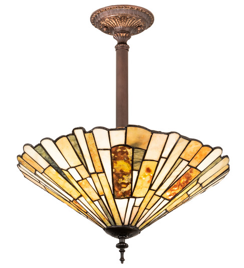 Delta Three Light Inverted Pendant in Mahogany Bronze (57|77801)