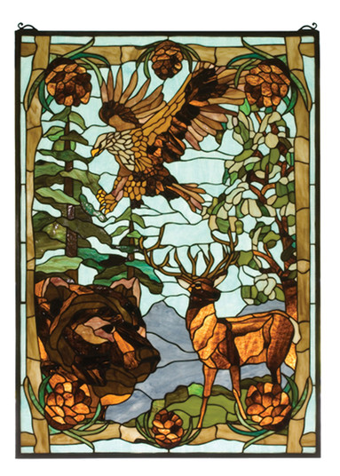 Wilderness Window in Lt Blue Amber Beige Green (57|77732)