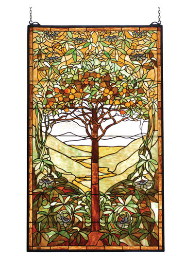 Tiffany Tree Of Life Window in Beige Avocado Orange Amber (57|74065)