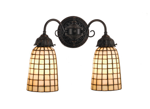 Geometric Two Light Wall Sconce in Mahogany Bronze (57|74058)