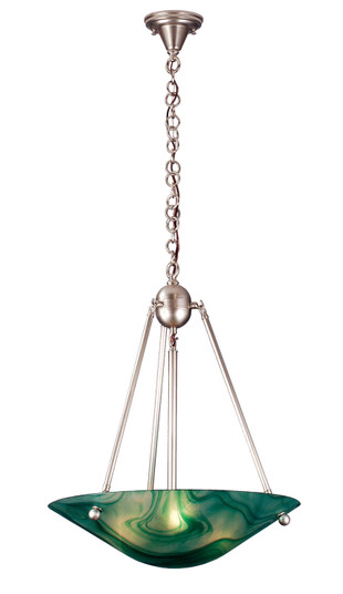 Deco Ball Three Light Pendant in Brushed Nickel (57|73412)