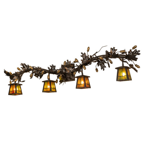 Oak Leaf Four Light Vanity in Timeless Bronze, Dark Burnished Antique Copper And Gold Metallic (57|72263)