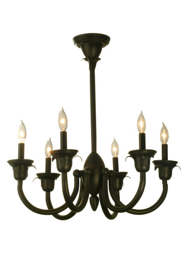 Rhythm Six Light Chandelier in Dark Roast (57|71232)