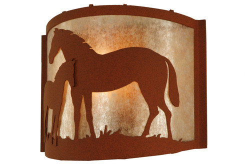 Mare & Foal One Light Wall Sconce in Rust (57|67713)