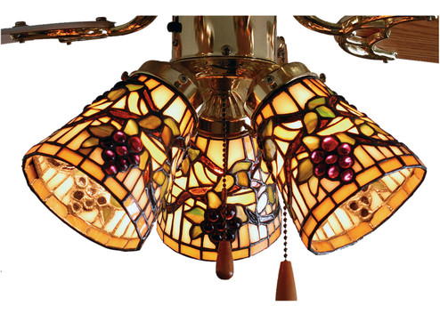 Jeweled Grape Fan Light Shade in Craftsman Brown (57|67013)
