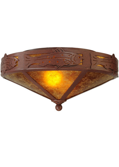 Rainbow Trout Two Light Flushmount in Rust (57|65736)