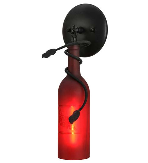 Tuscan Vineyard One Light Wall Sconce in Black Metal (57|65460)