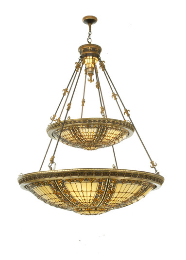 Fleur-De-Lis Ten Light Pendant in Nu Gold & Copper Vein (57|65165)