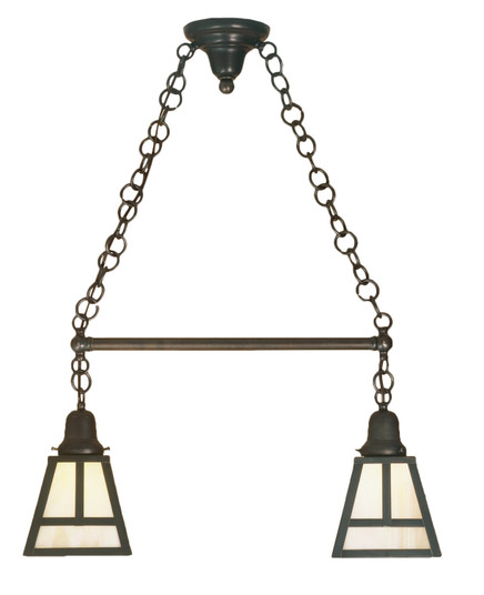 T'' Mission'' Two Light Island Pendant in Craftsman Brown Craftsman Brown (57|52207)