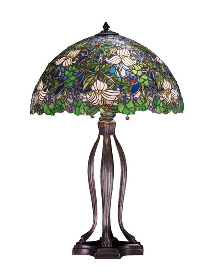 Trillium & Violet Three Light Table Lamp in Mahogany Bronze (57|52172)
